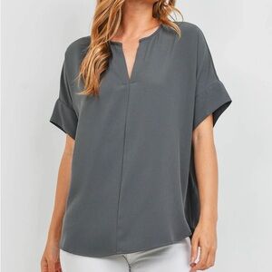 Vince Charcoal Blouse
